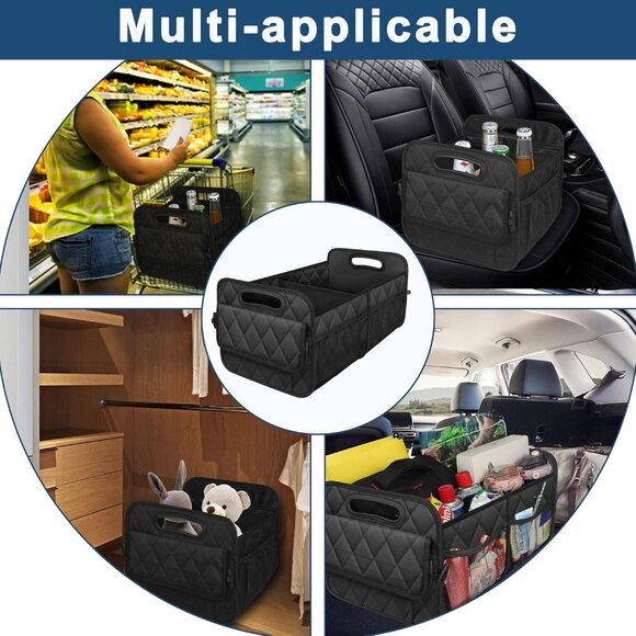 🆕Men Black Car Organizers and Storage with 6 Pocket Car Accessoriesizer Trunk - Picture 9 of 11